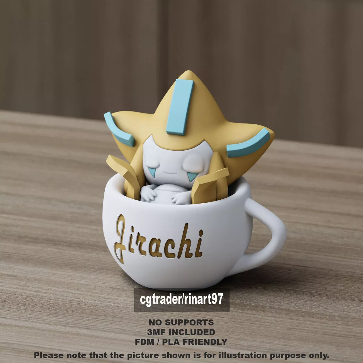 Jirachi in the chill cup 3D print model
