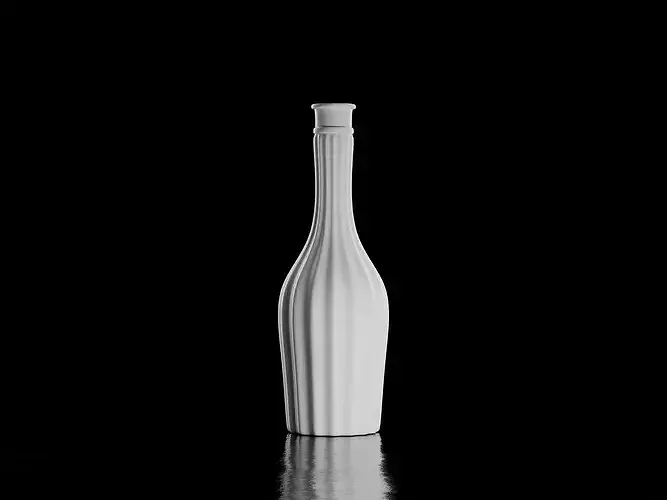 Tall Fluted Decorative Bottle Vase
