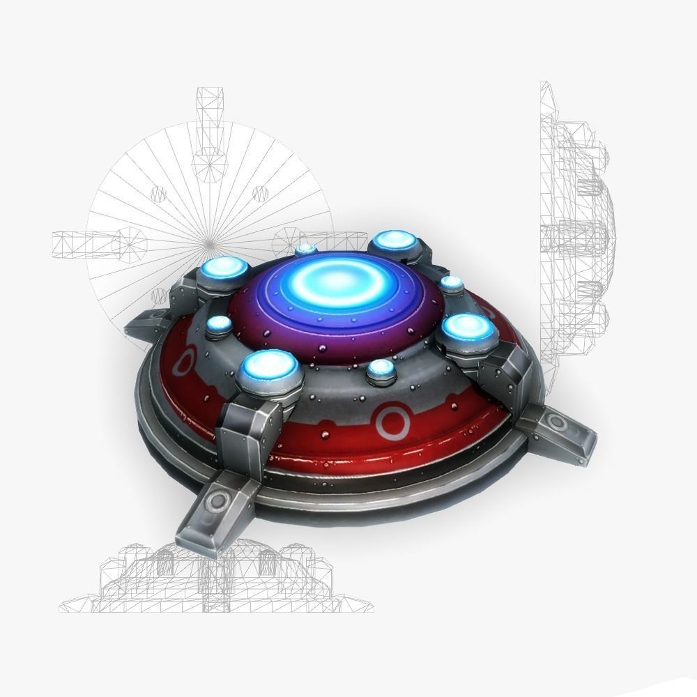 Sci-fi mine 2 low poly Low-poly 3D model_0