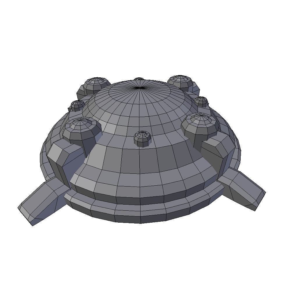 Sci-fi mine 2 low poly Low-poly 3D model_4