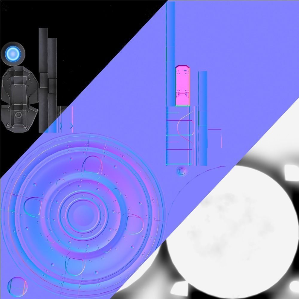 Sci-fi mine 2 low poly Low-poly 3D model_6