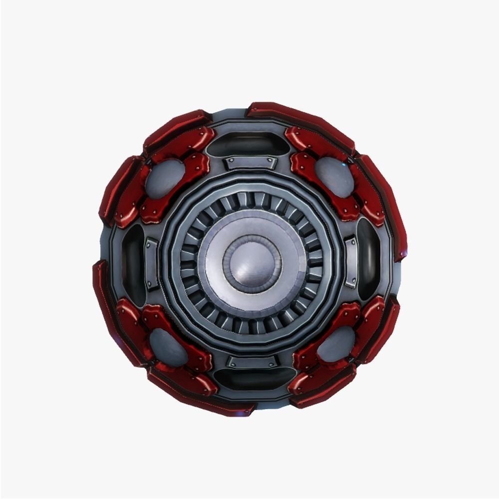 Sci-fi grenade-mine low poly Low-poly 3D model_2