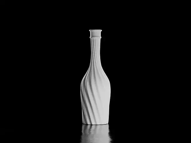 Tall Twisted Fluted Decorative Bottle Vase
