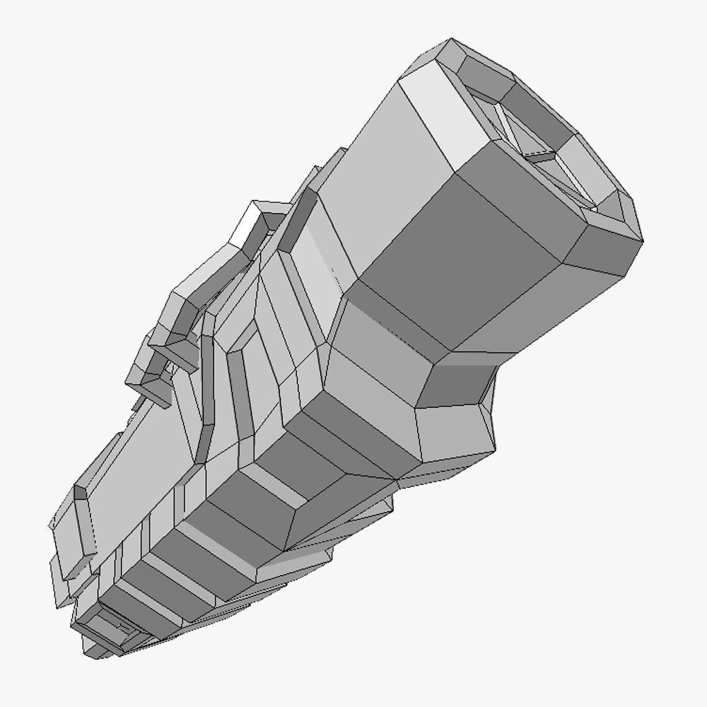 Munitions for a Sci-fi weapon Low-poly 3D model_9