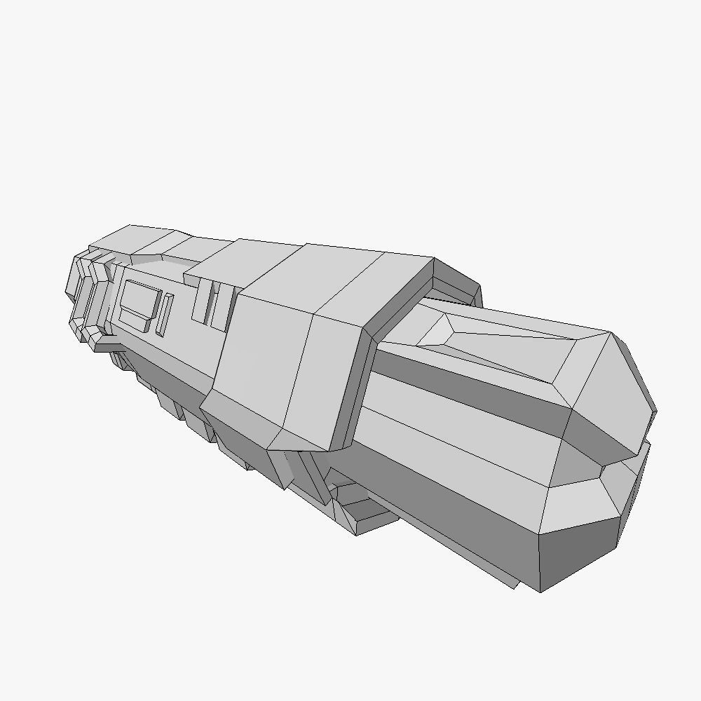 Munitions for a Sci-fi weapon Low-poly 3D model_8