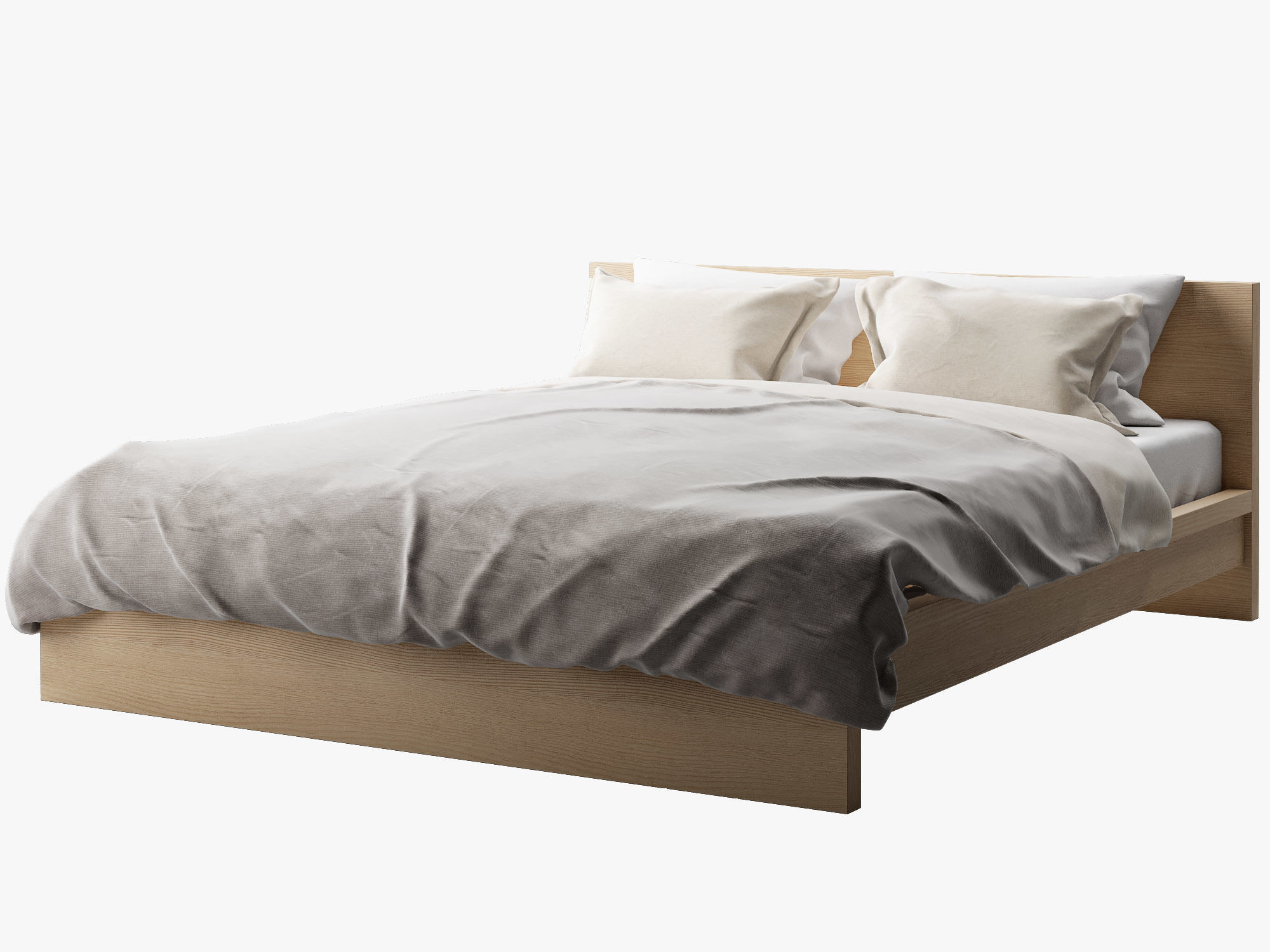 MALM bed Ikea 3D model_5