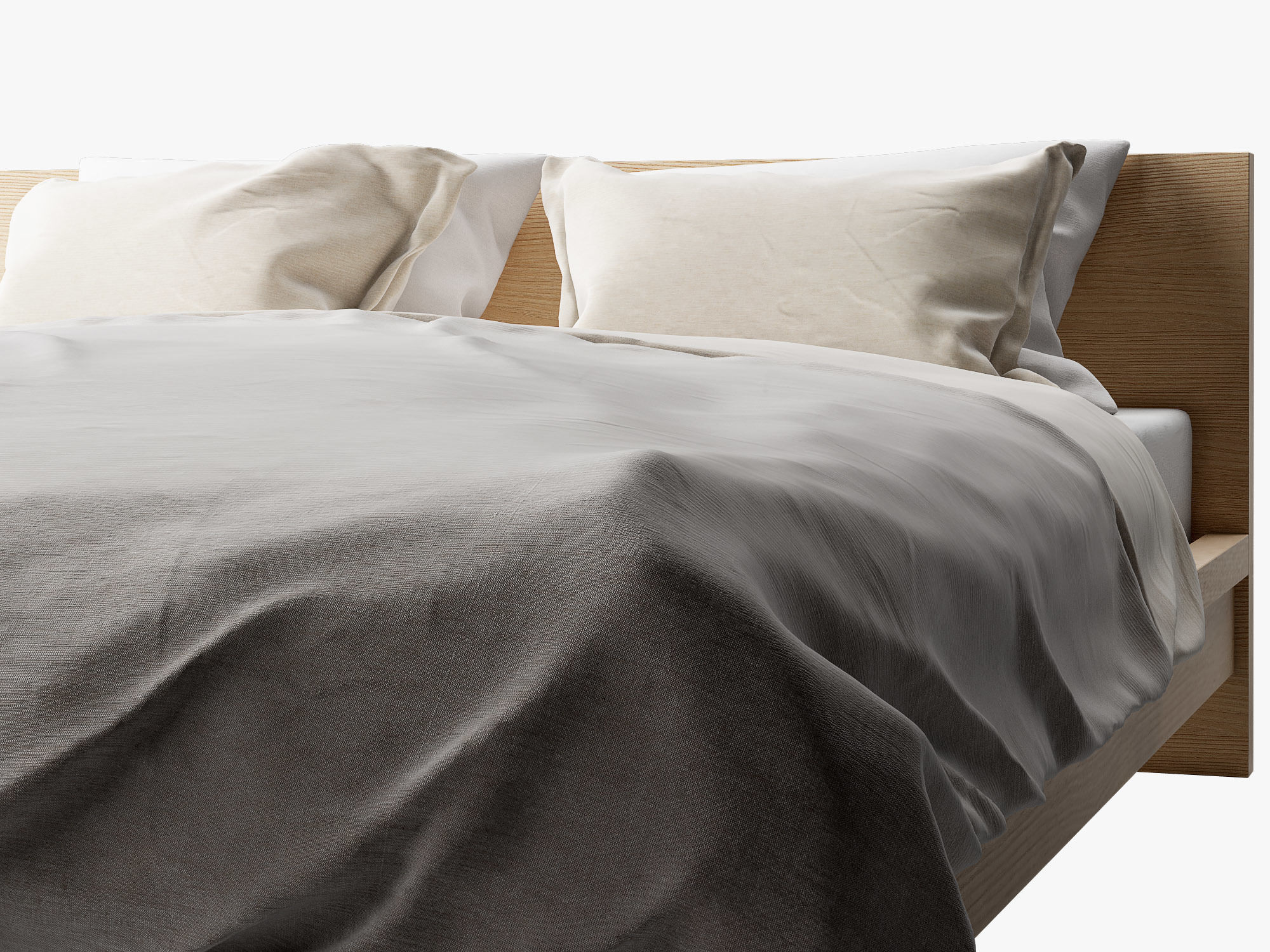 MALM bed Ikea 3D model_6