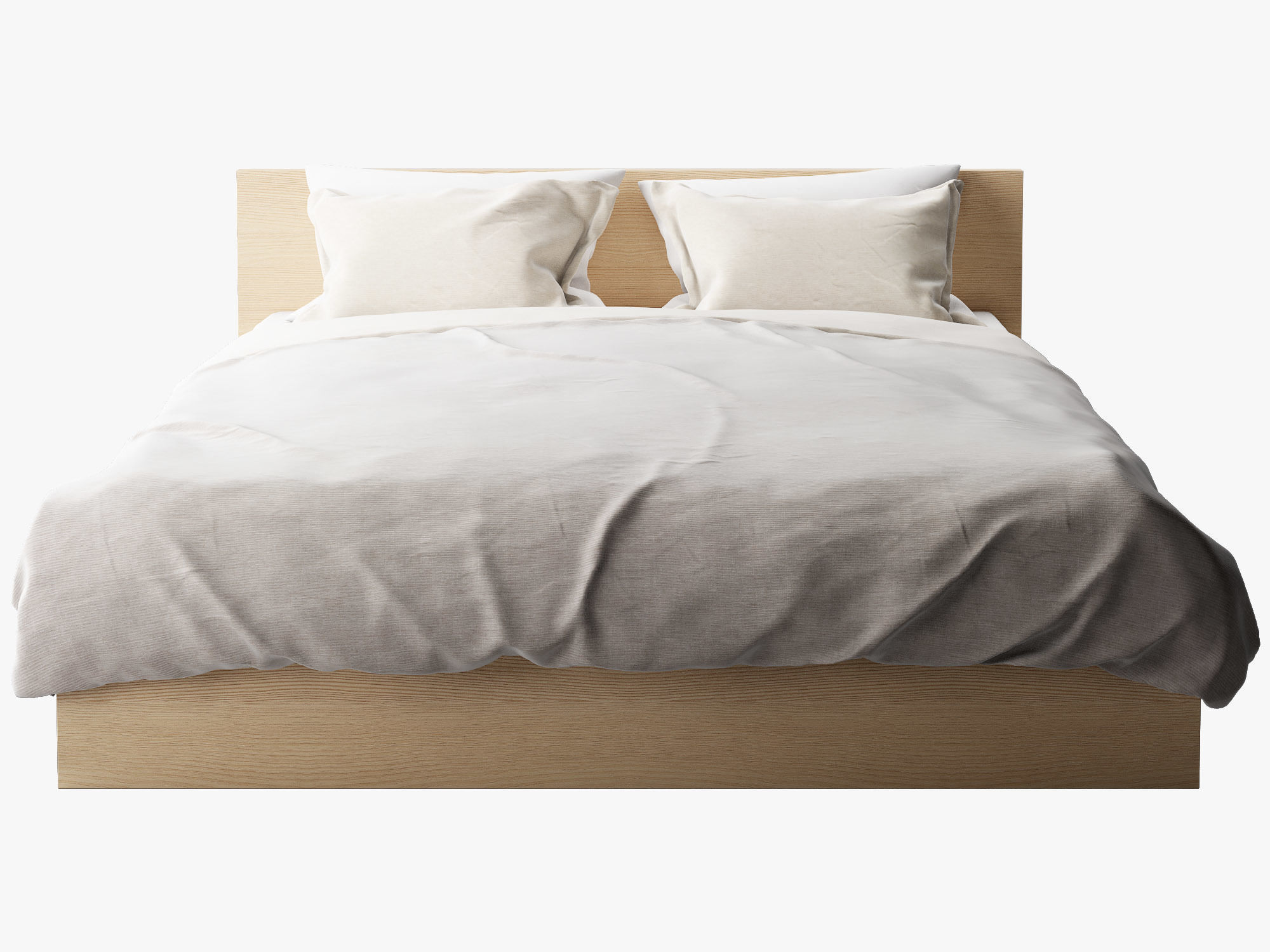 MALM bed Ikea 3D model_2