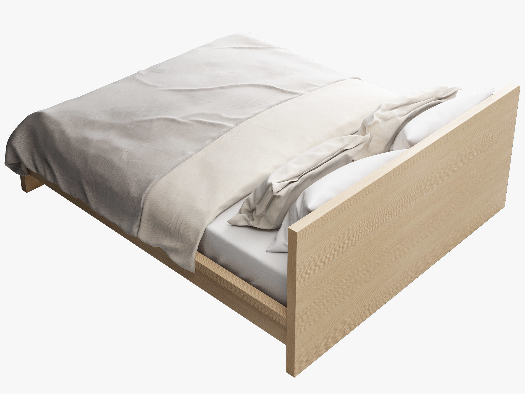MALM bed Ikea 3D model_3