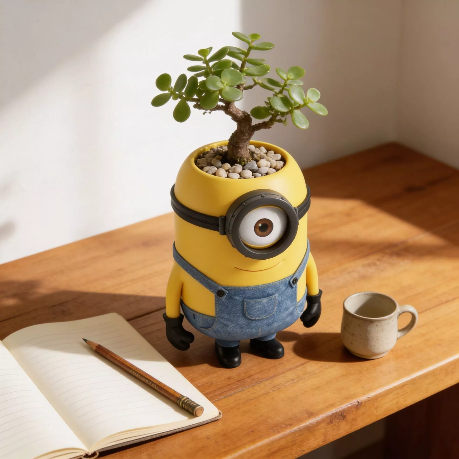 Minion Style Planter 3D Model Cute Cartoon Plant Pot 3D print model