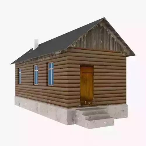 Old house low poly Free low-poly 3D model