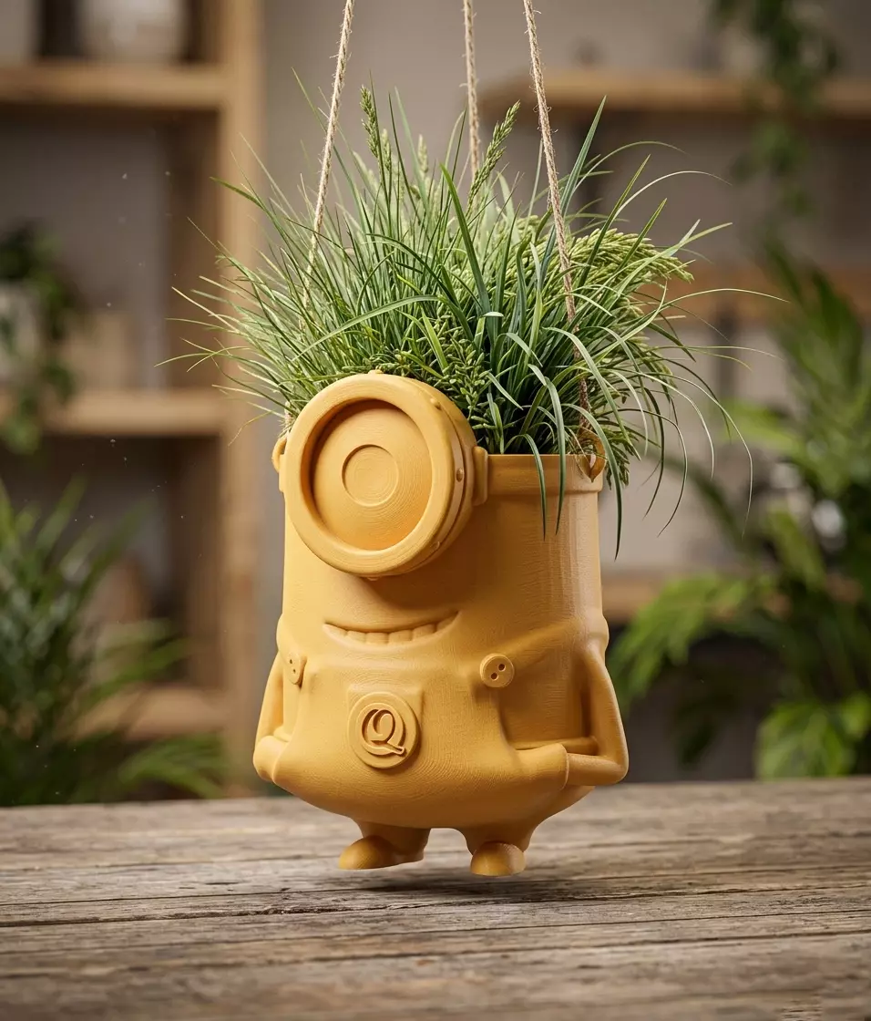 3D Printable Minion Style Character Planter 3D print model