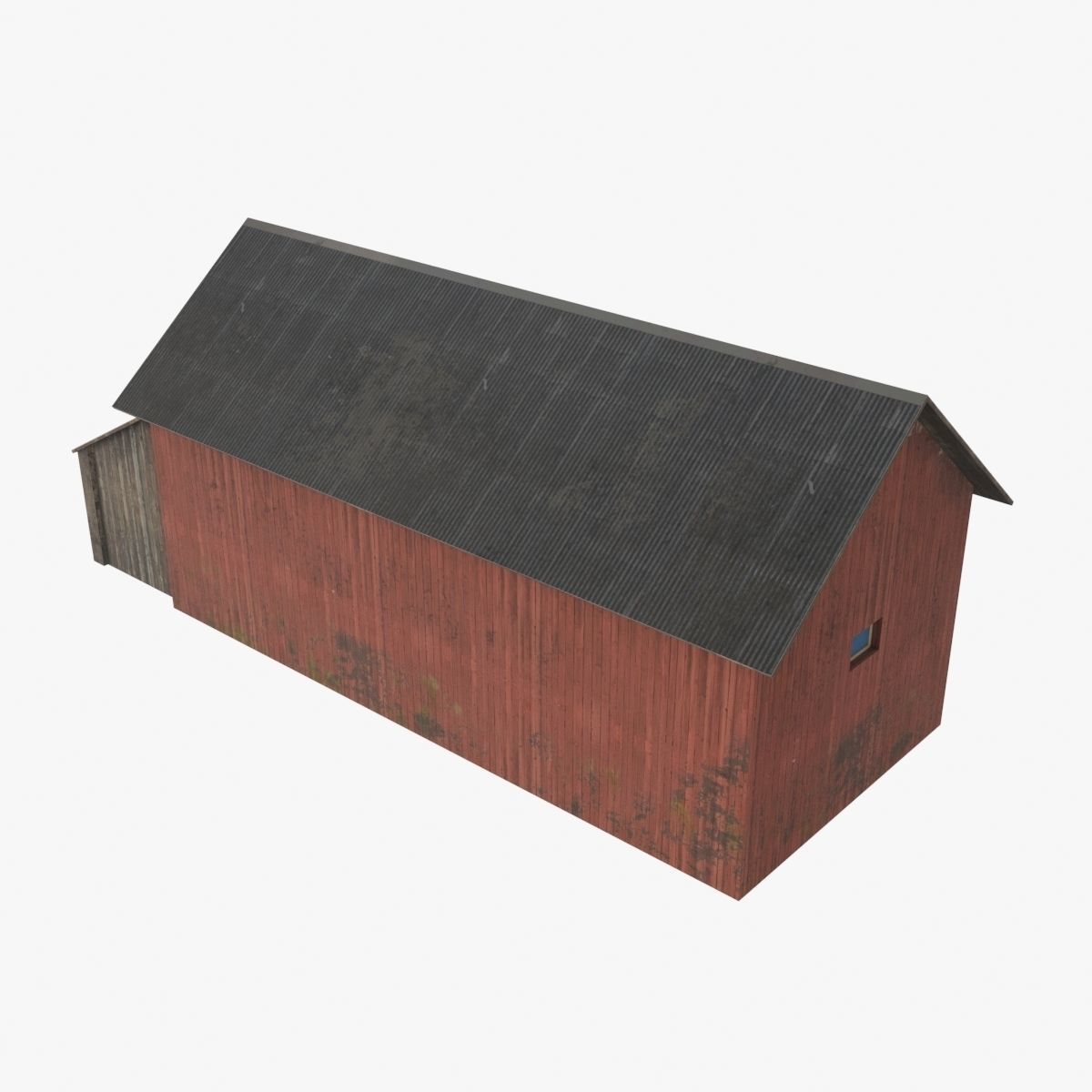 Old wood barrack low poly Free low-poly 3D model_4
