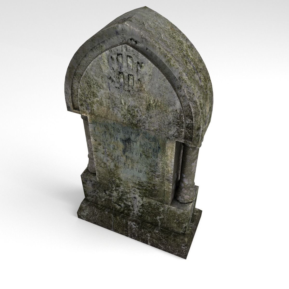 Tombstone 9 Low-poly 3D model_0