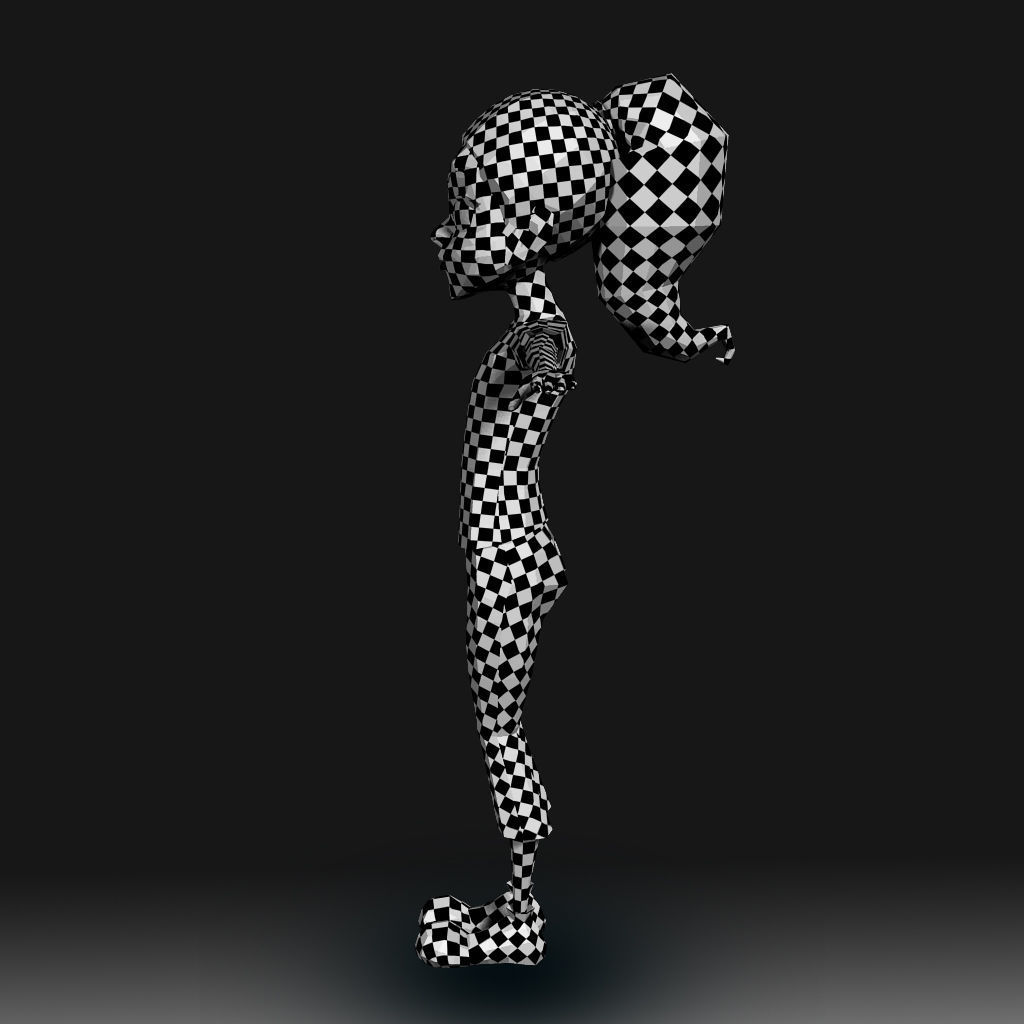 Cartoon Little Girl Daisy 3D model_15