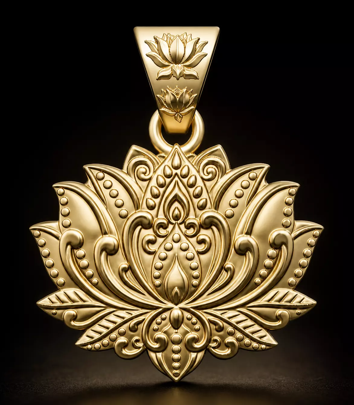 Lotus Flower Pendant STL 3D print model