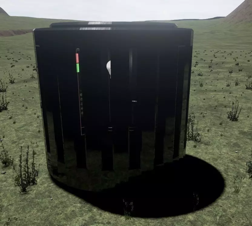 Elevator cabin round Free low-poly 3D model
