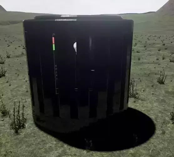 Elevator cabin round Free low-poly 3D model