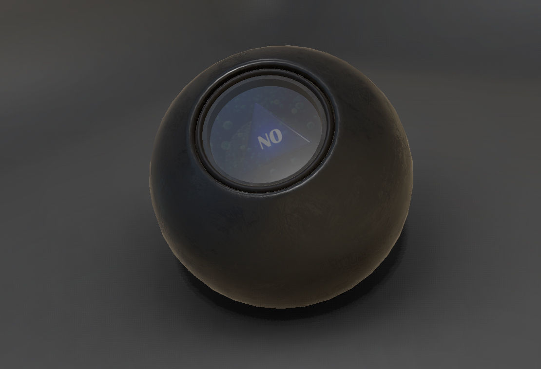 Magic 8 Ball Low-poly 3D model_2