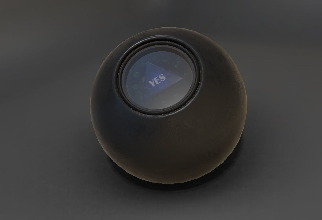 Magic 8 Ball Low-poly 3D model_3