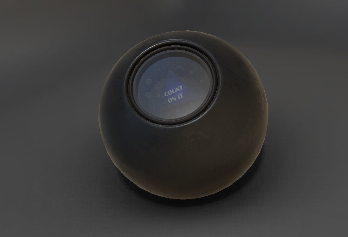 Magic 8 Ball Low-poly 3D model_1