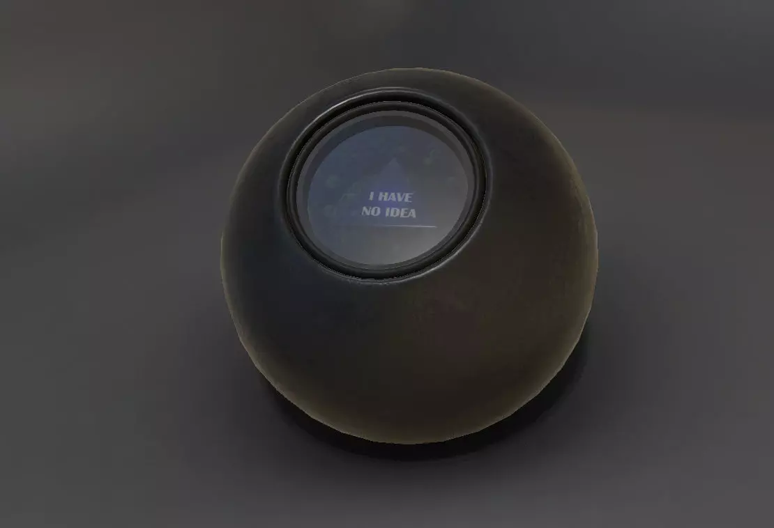 Magic 8 Ball Low-poly 3D model_0