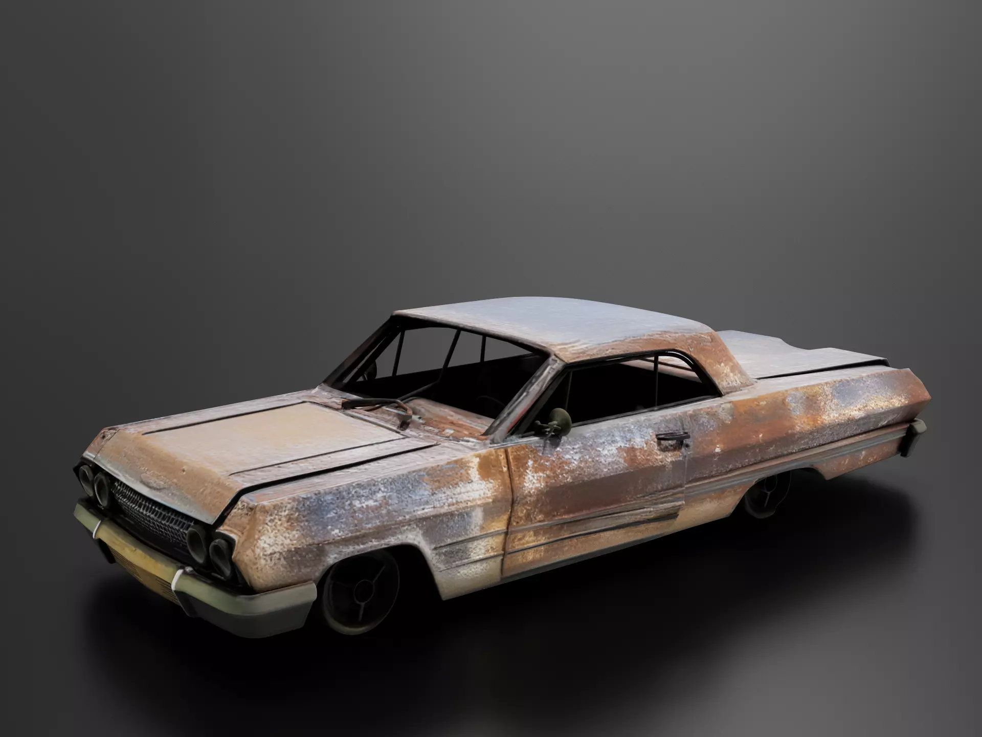 Abandoned car 05 3D print model