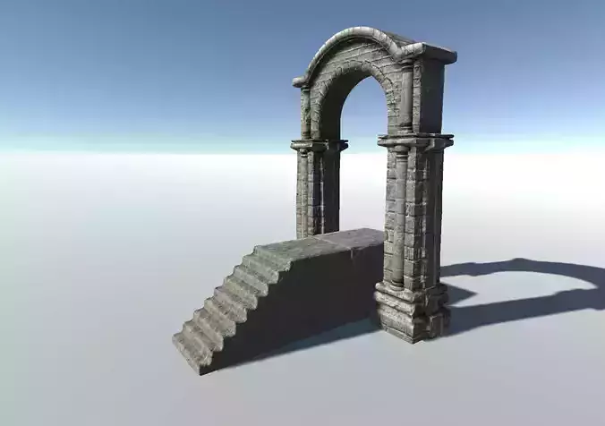 Stone Gate Low-poly 3D model