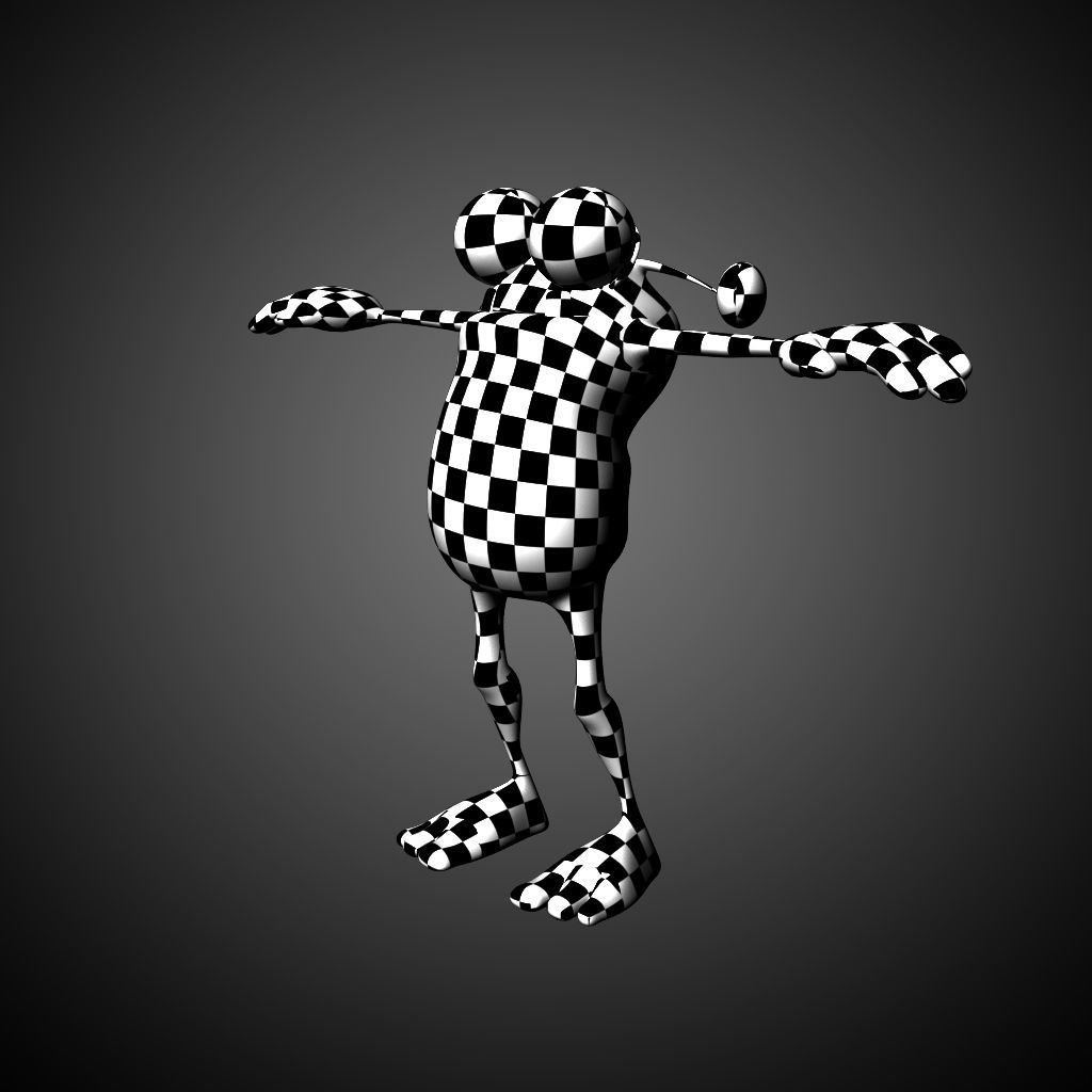 Cartoon Monster Character Dave 3D model_7