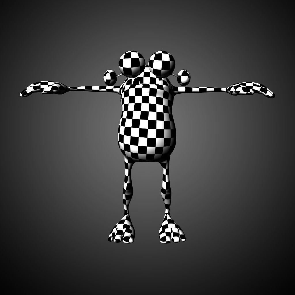 Cartoon Monster Character Dave 3D model_6