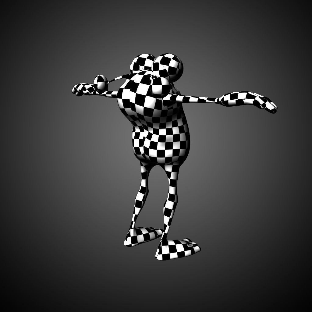 Cartoon Monster Character Dave 3D model_11