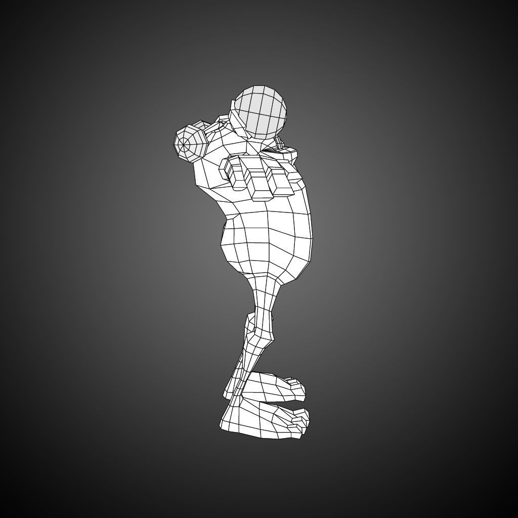 Cartoon Monster Character Dave 3D model_20