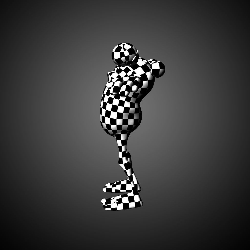 Cartoon Monster Character Dave 3D model_8