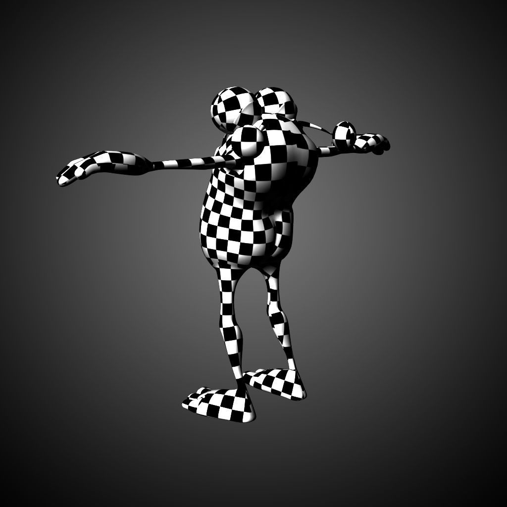 Cartoon Monster Character Dave 3D model_9