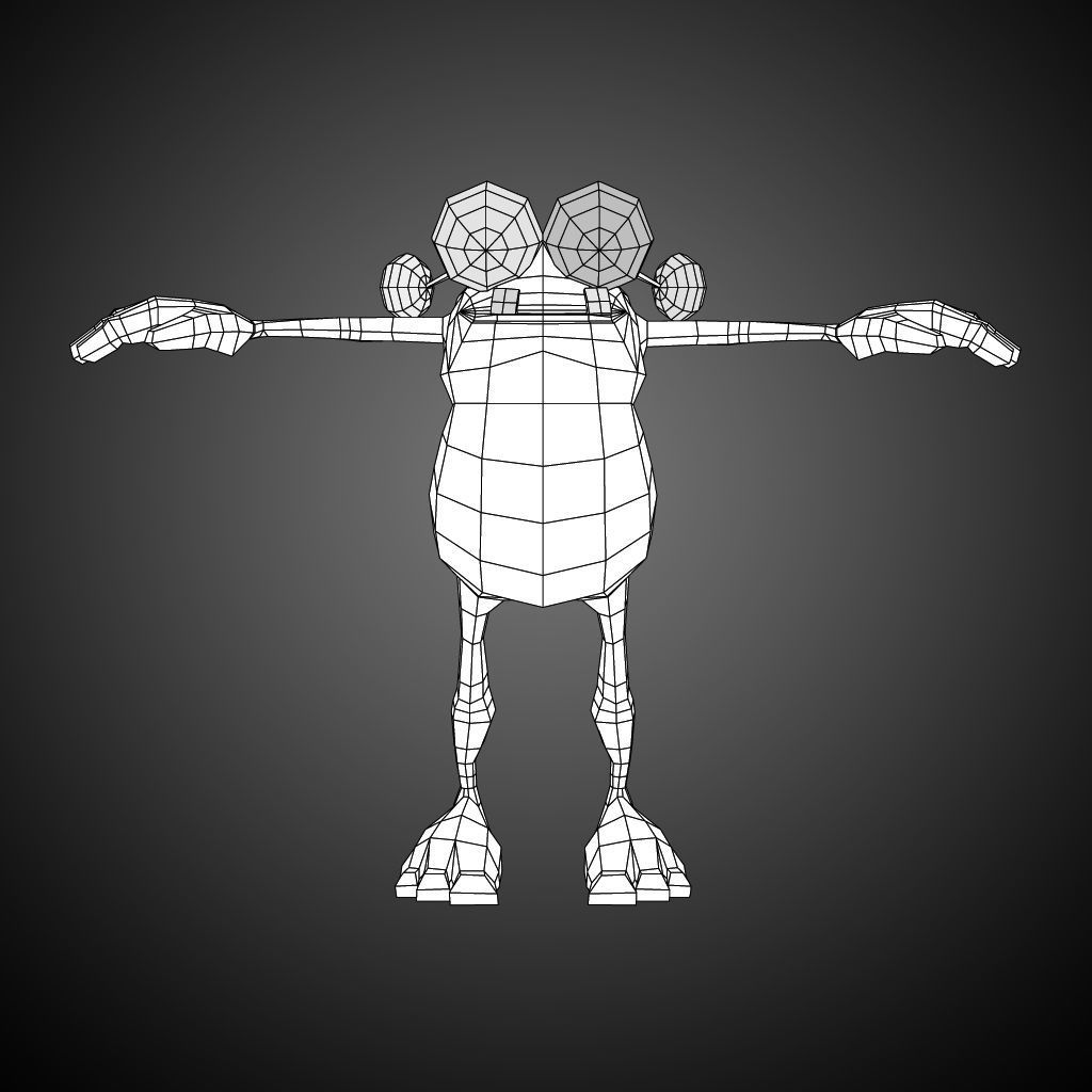 Cartoon Monster Character Dave 3D model_14