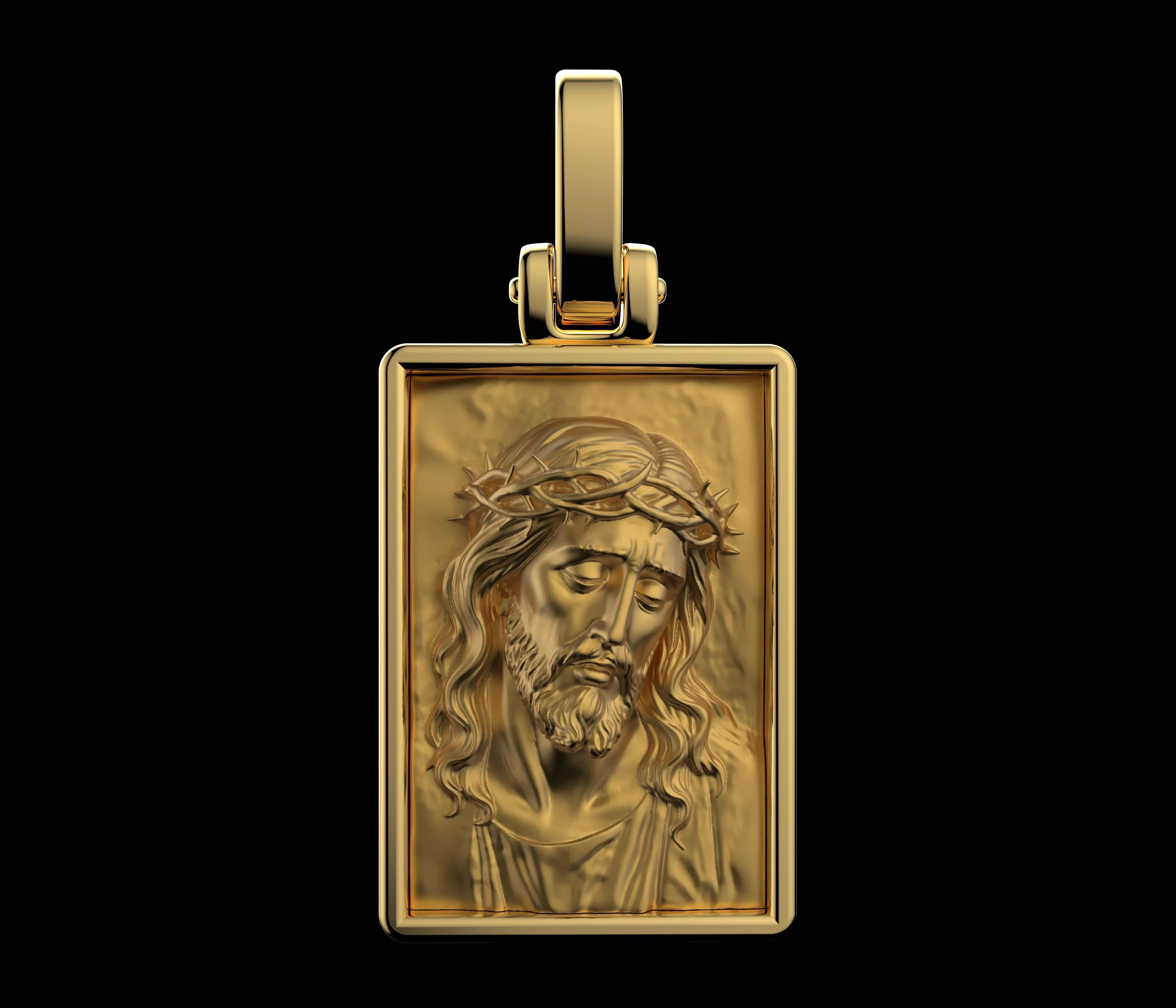 Pendant Jesus 3dm STL Ready for Casting N1717 3D print model