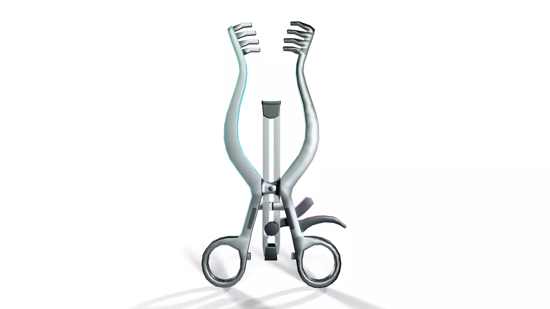 Sci-Fi Medical Retractor Instrument Low-poly 3D model