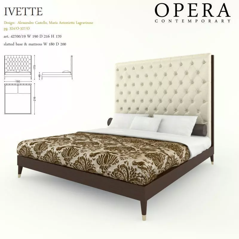Opera Contemporary Ivette bed 42700 20 3D model