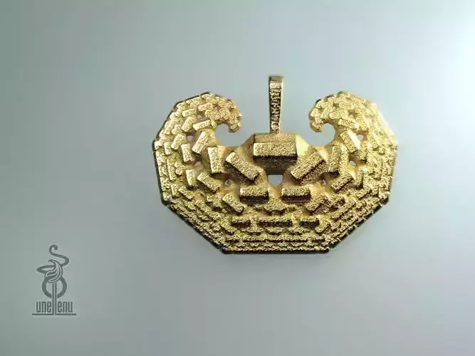 Curling Crystals Pendant 3D print model