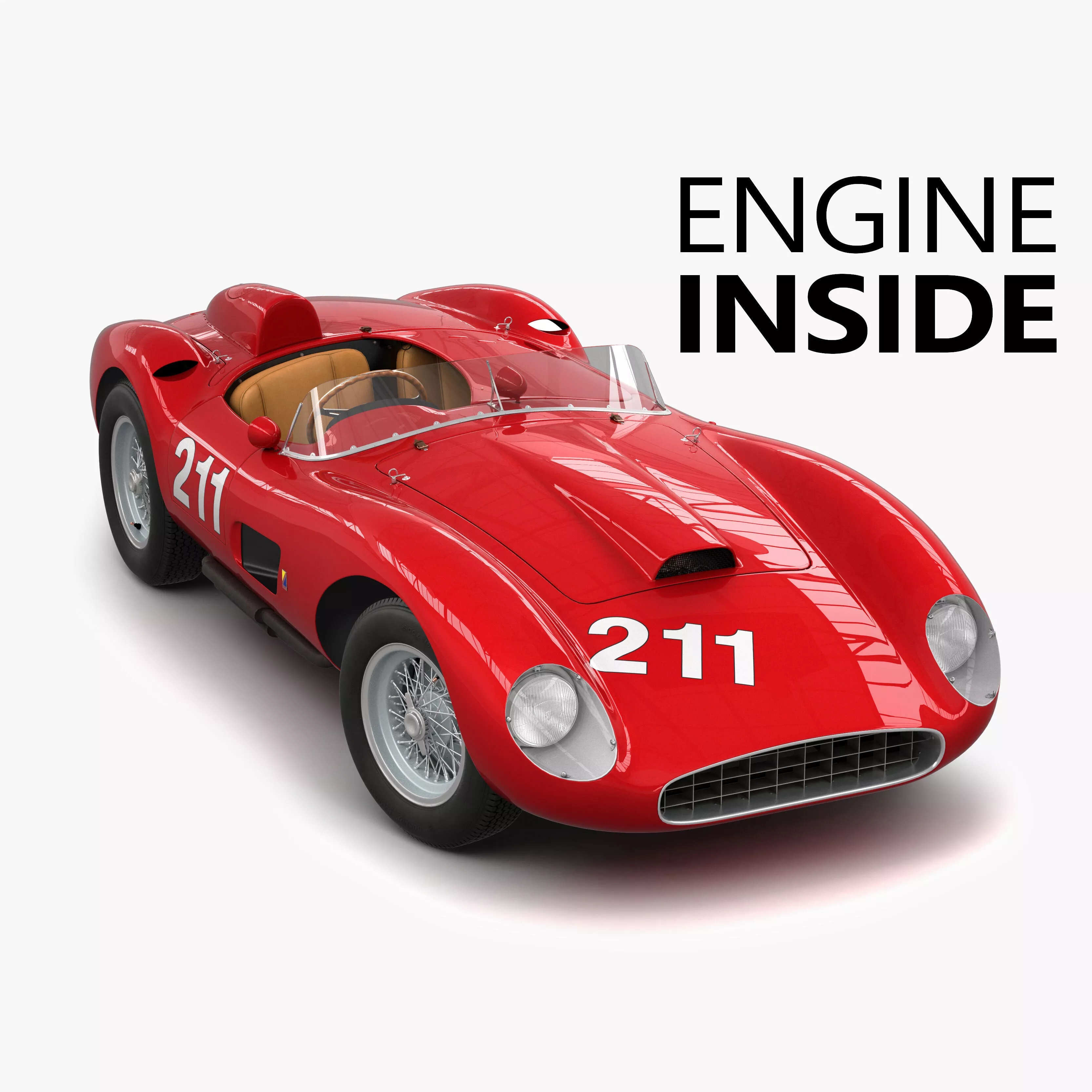 Retro Classic Race Car Sportscar 0680MDTR 3D model