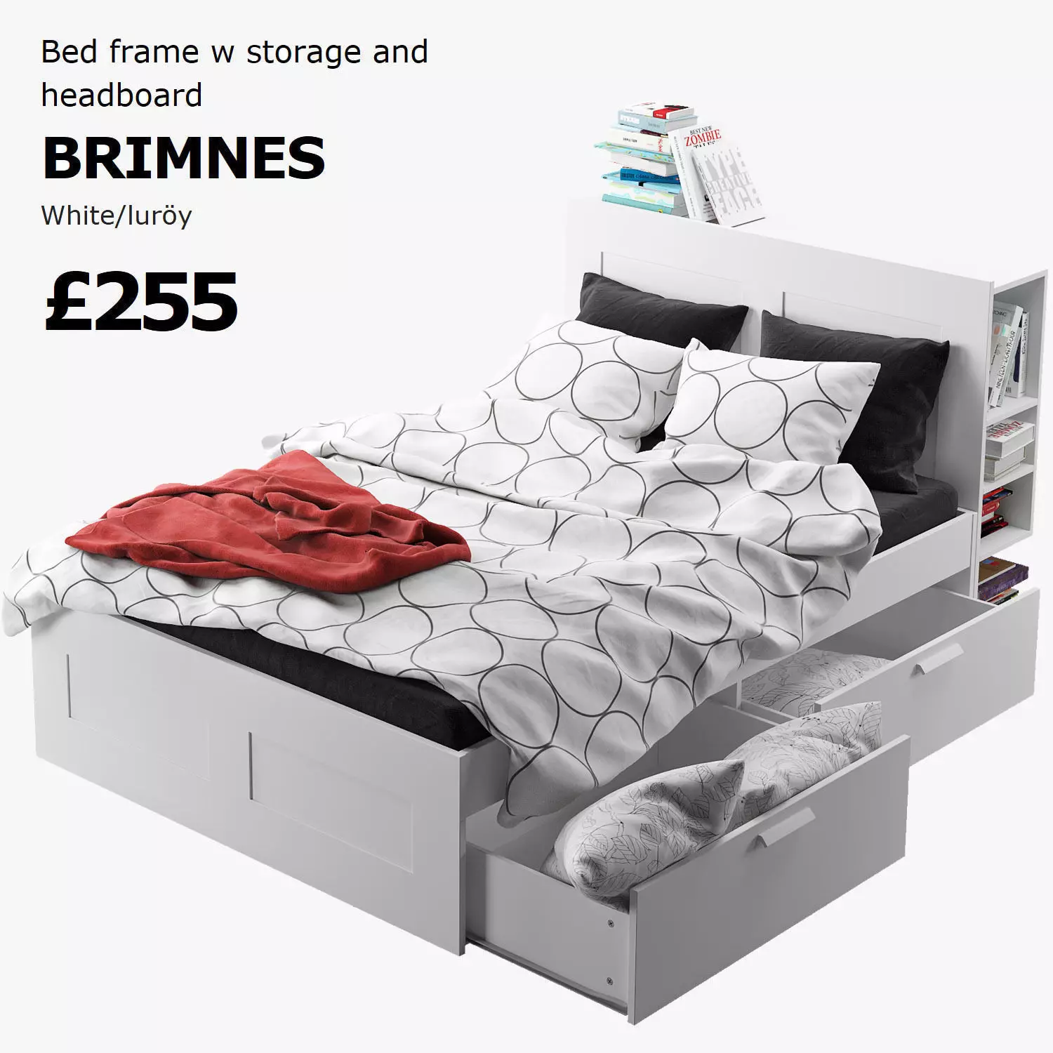 BRIMNES bed 1 Ikea 3D model