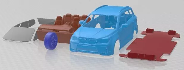 Subaru Forester 2014 Printable Car 3D print model