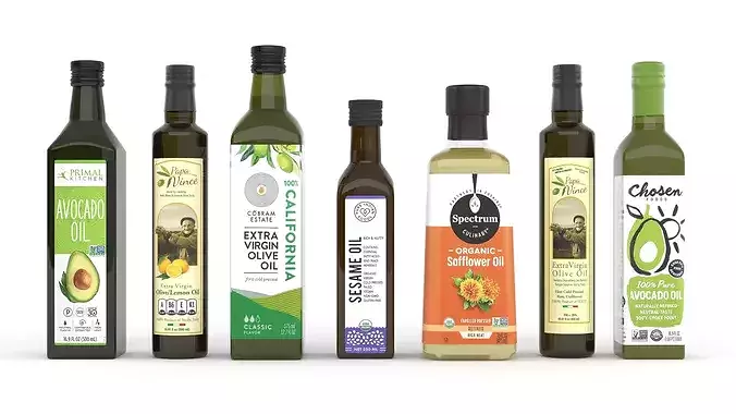 Olive Oil Set 3D model