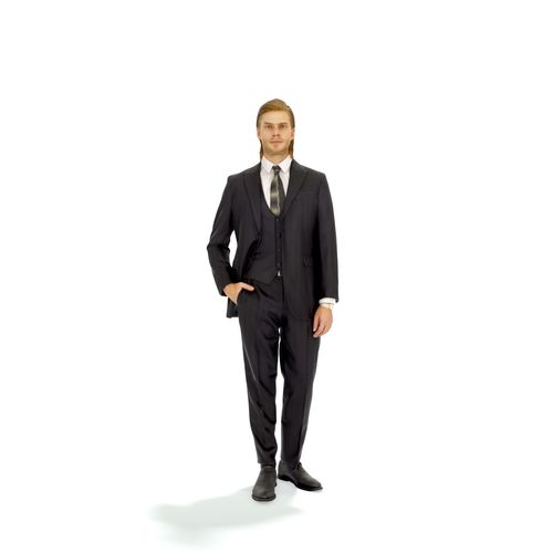 BMan0315-HD2-O01P01-S man in suit Low-poly 3D model