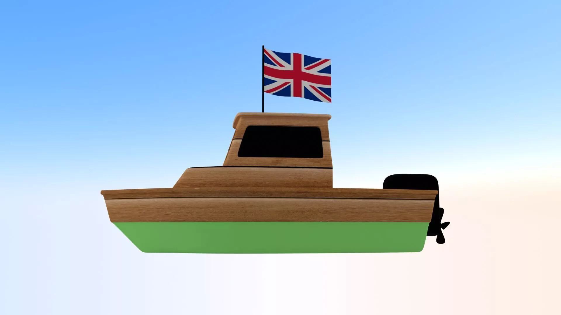 United Kingdom Fishing Boat 3D model