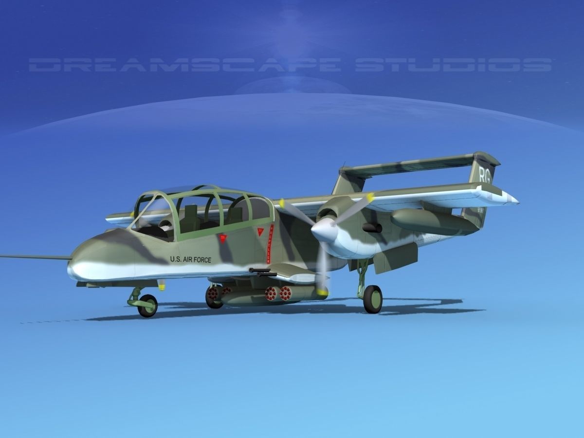 Rockwell OV-10 Bronco USAF 3 3D model_1