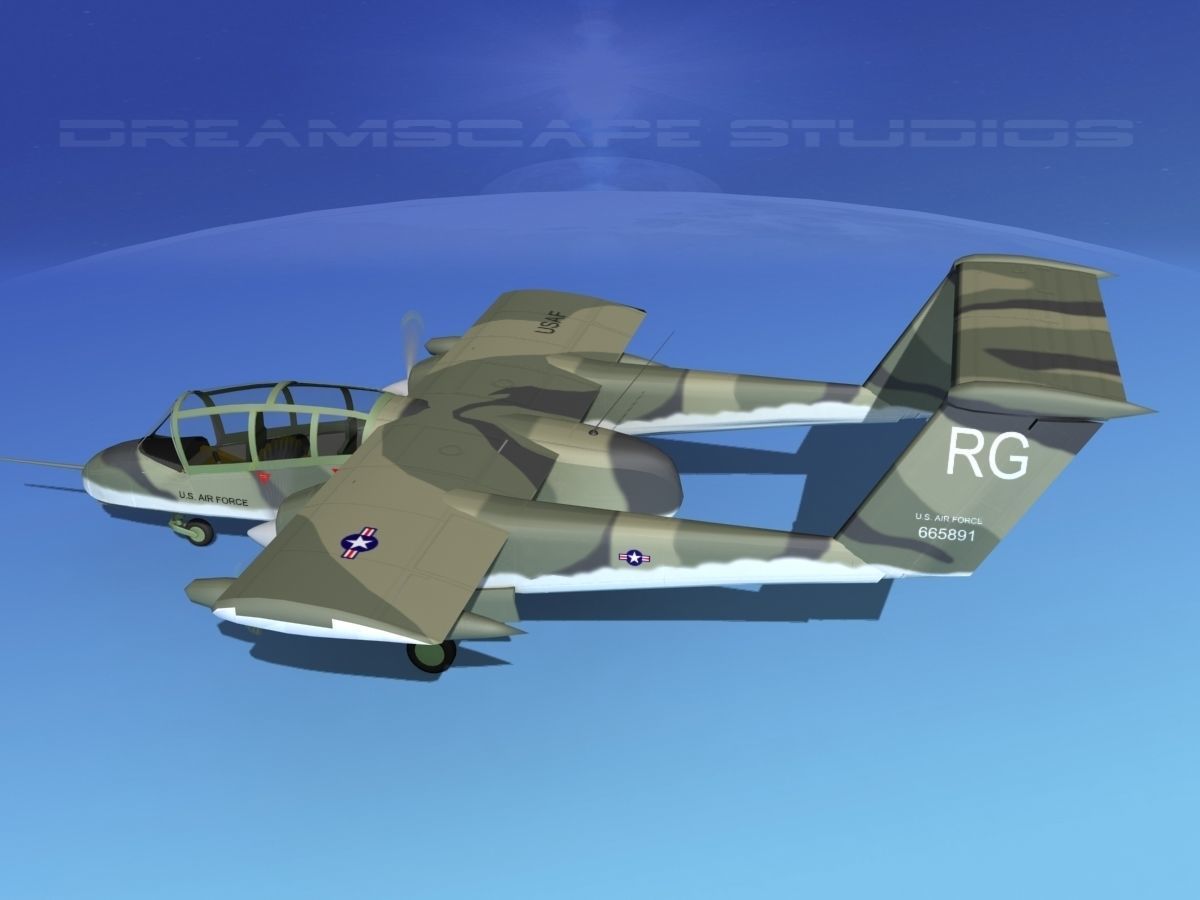 Rockwell OV-10 Bronco USAF 3 3D model_8