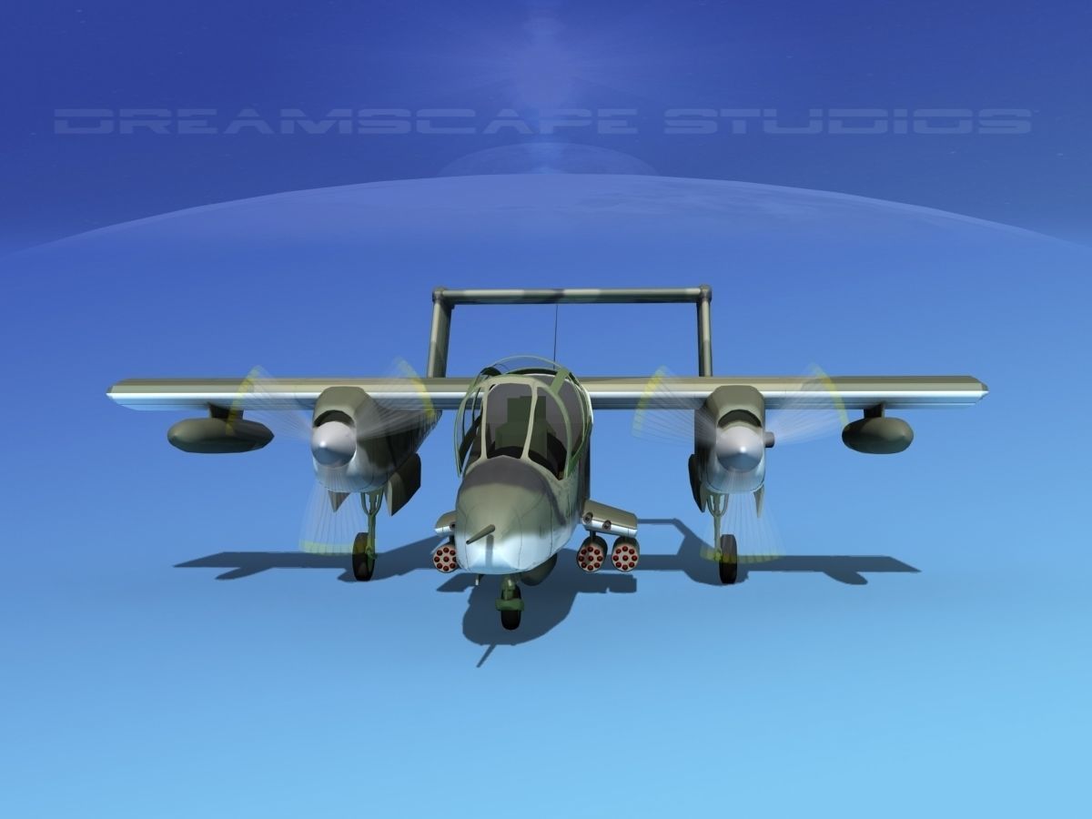 Rockwell OV-10 Bronco USAF 3 3D model_2