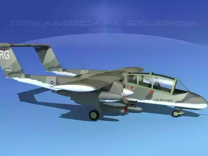 Rockwell OV-10 Bronco USAF 3 3D model Rockwell OV-10 Bronco USAF 3 3D model