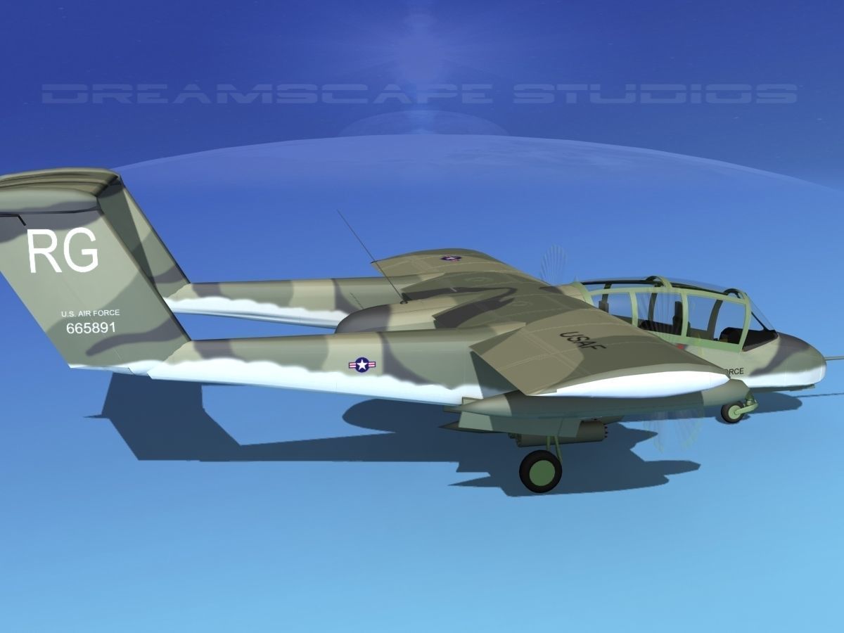 Rockwell OV-10 Bronco USAF 3 3D model_4